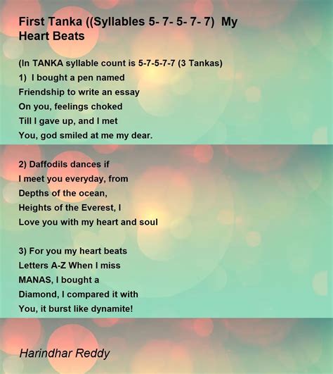 seven syllable poems.